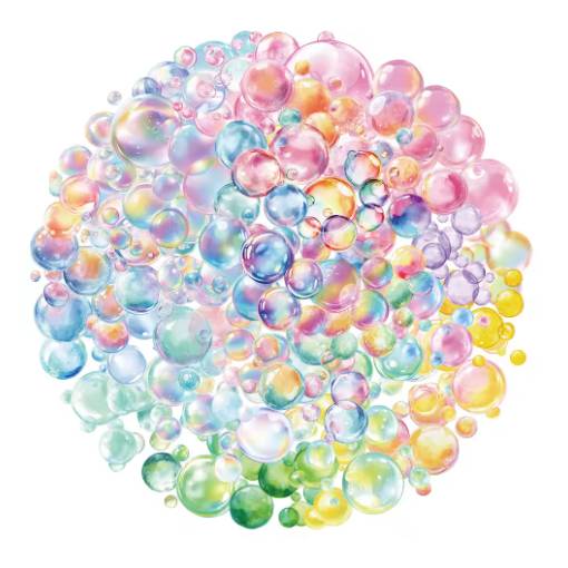 Foto - Scrapbooking samolepky - Barevné bubliny, 50 kusů