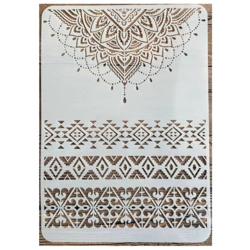 Foto - Scrapbooking velká šablona na kreslení - Mandala vzory