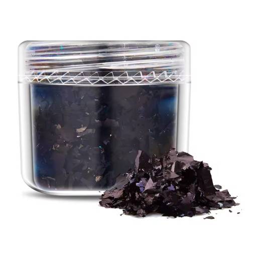 Foto - Scrapbooking dekorativní vločky z metalické fólie - Tmavě hnědá, JB08