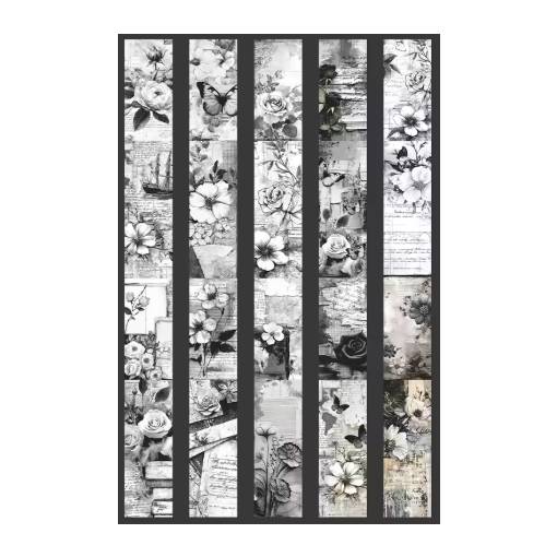 Foto - Scrapbooking Vintage lepící páska - Květiny 04, 2 metry