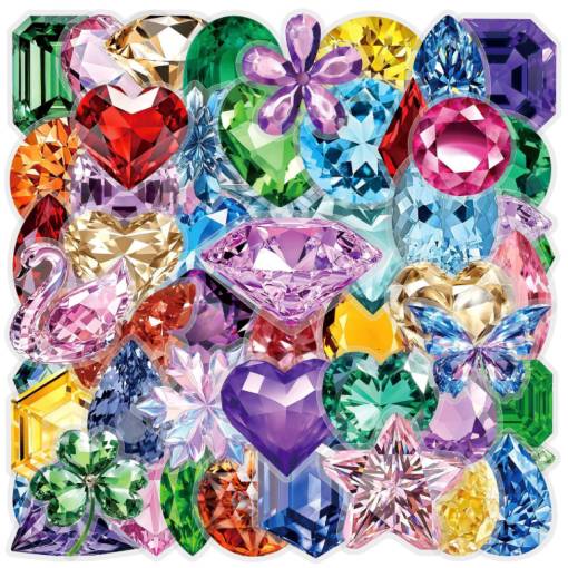 Foto - Scrapbooking samolepky - Imitace diamantů, 50 kusů