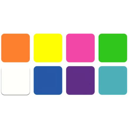 Foto - Scrapbooking samolepící bločky - Fluorescenční barvy, 8 bločků